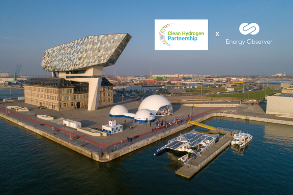 Energy Observer boat in Antwerp