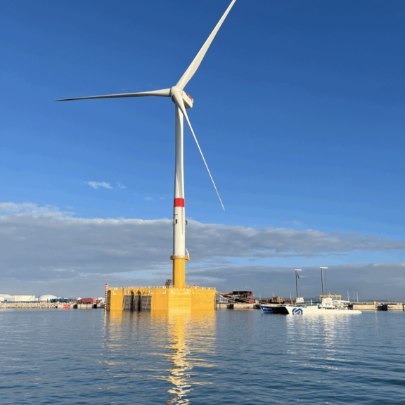 EOlmed offshore wind with the Energy Observer vessel