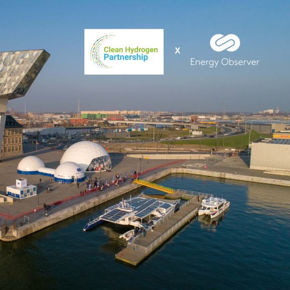 Energy Observer boat in Antwerp